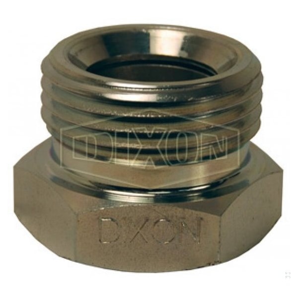 Ground Joint Female Spud, 1-31/64-8 x 1/2 in, Course Nut x NPT, Steel, Domestic